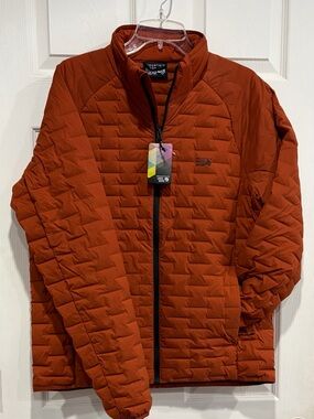 Mountain Hardwear Men's Medium Stretchdown Light Jacket Dark Copper Red NWT